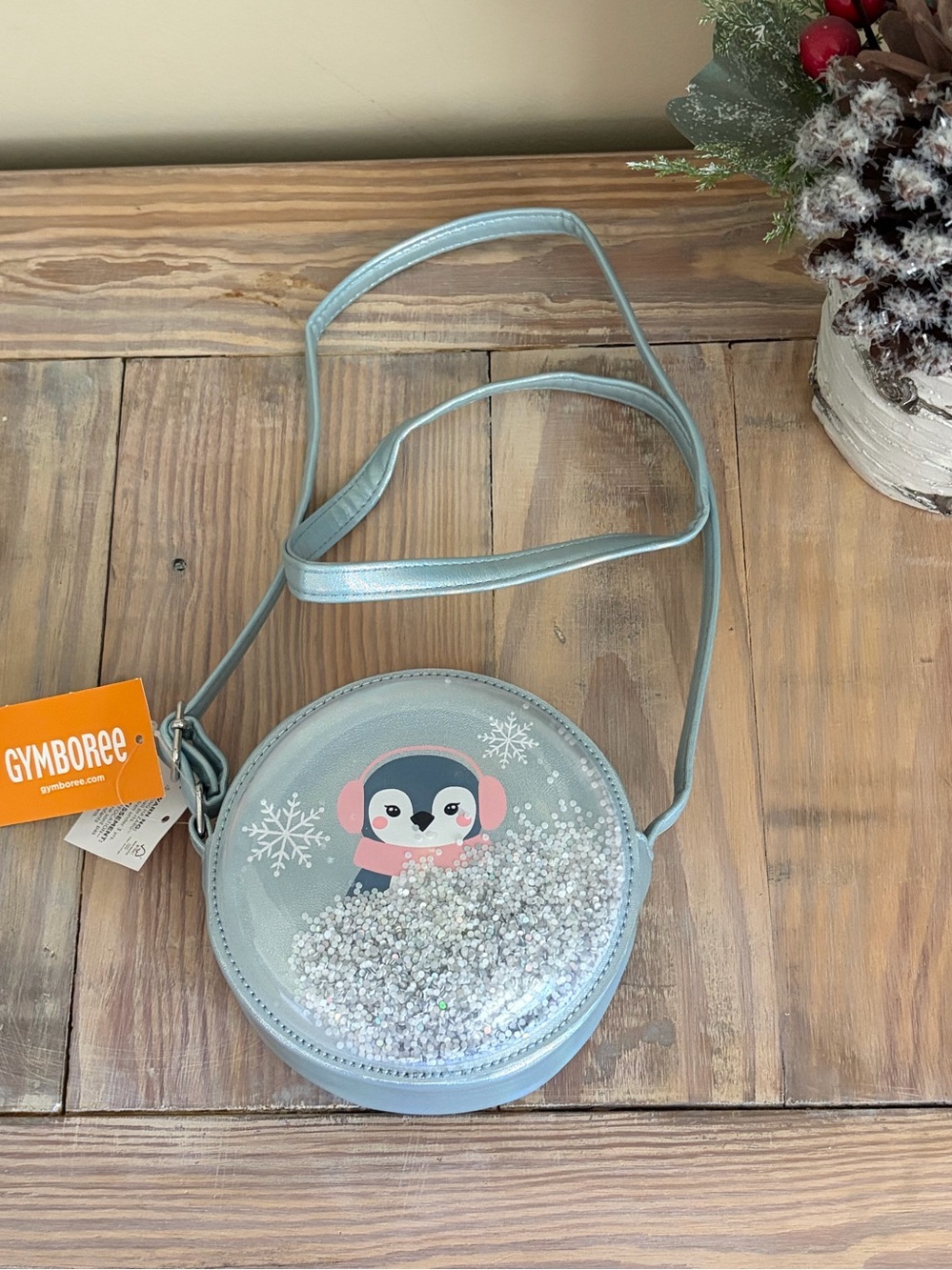 Gymboree Light Blue Penguin Shaky Glitter Bag for Girls 🐧❄️